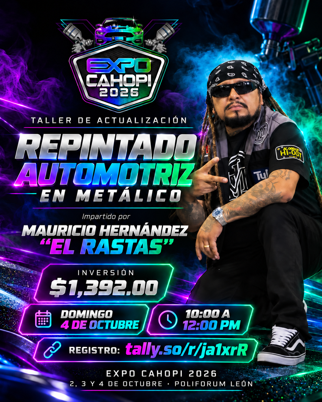 Material oficial de El Rastas en EXPO CAHOPI 2026